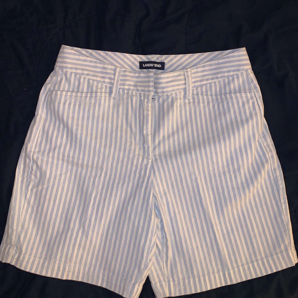 Blue/White Striped Women’s Shorts